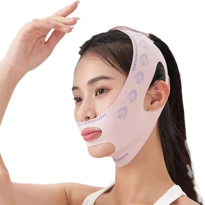 V-Line Face Lifting Tape Reusable Beauty Face and Chin Lift Mask for Men and Women, Soft High-Elastic Fit