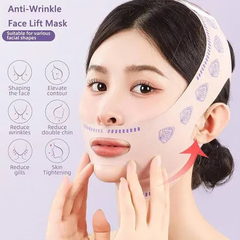 V-Line Face Lifting Tape Reusable Beauty Face and Chin Lift Mask for Men and Women, Soft High-Elastic Fit