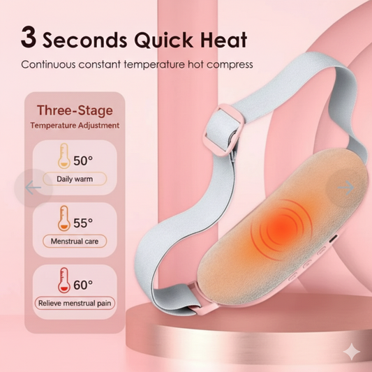 Rechargeable Heated Massage Belt For Girls – Portable Heat & Vibration Waist Belt