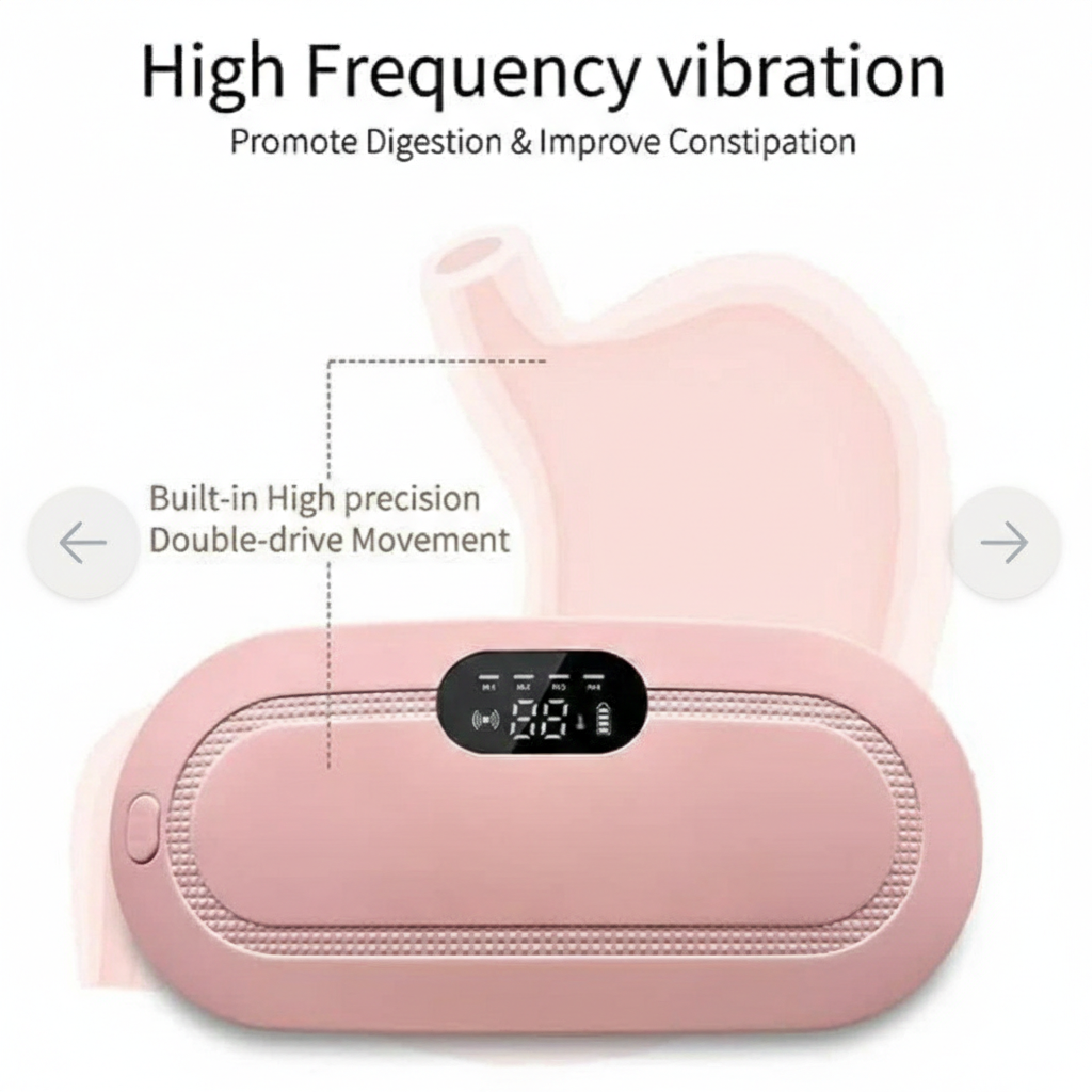 Rechargeable Heated Massage Belt For Girls – Portable Heat & Vibration Waist Belt